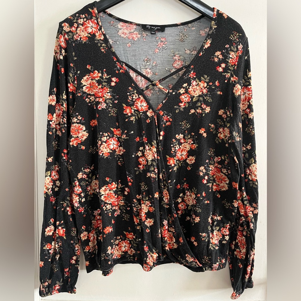 Floral long sleeve top